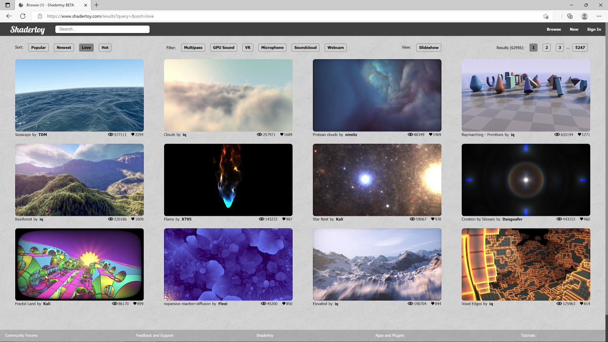 Browse (1) - Shadertoy BETA