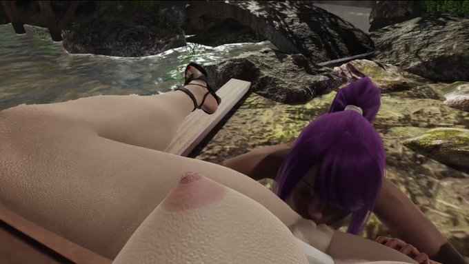 Tsunade has a lesbian scene with..yoruichi's brunette. Yoruichi gives Tsunade cunnilingus until she cums

#narutonsfw