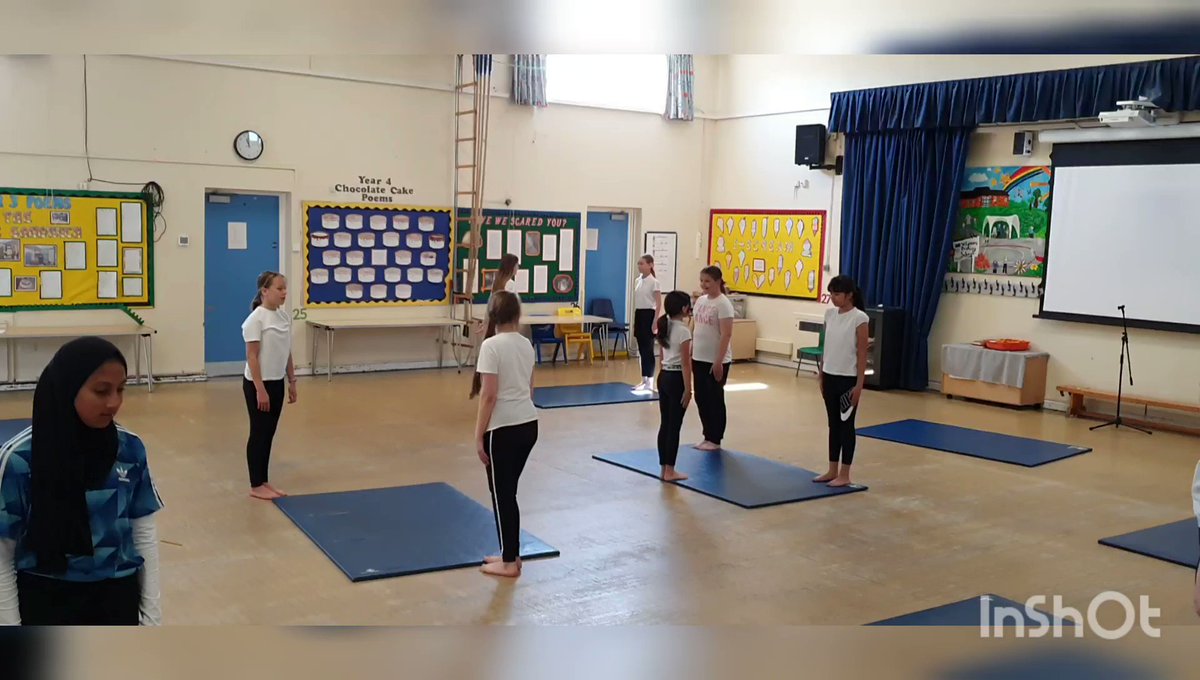 Image for the Tweet beginning: Yr.6 Gymnastics in action. Pupils