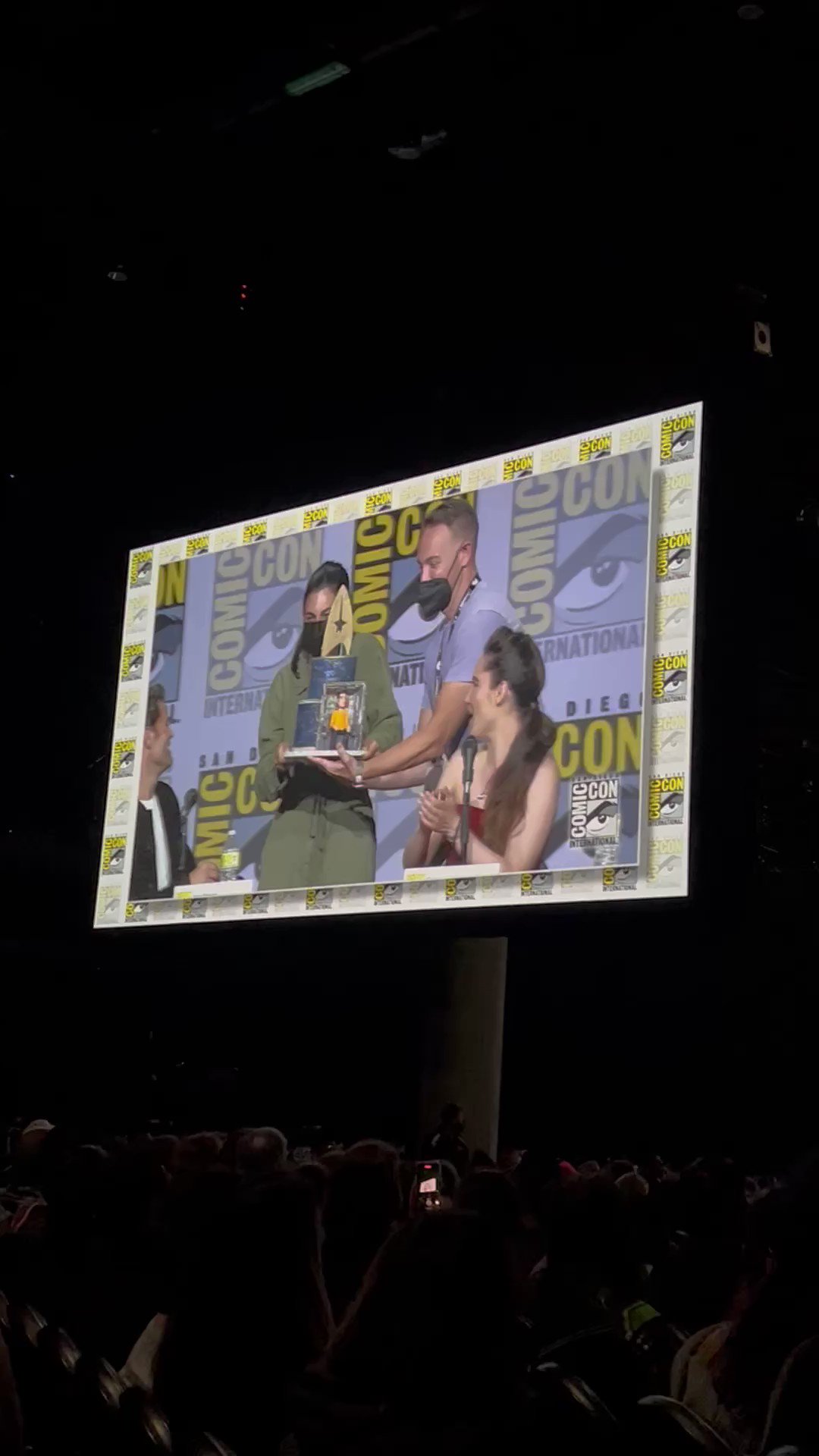Hall H just sang happy birthday to Paul Wesley and came out with a bitchin Star Trek cake!! 