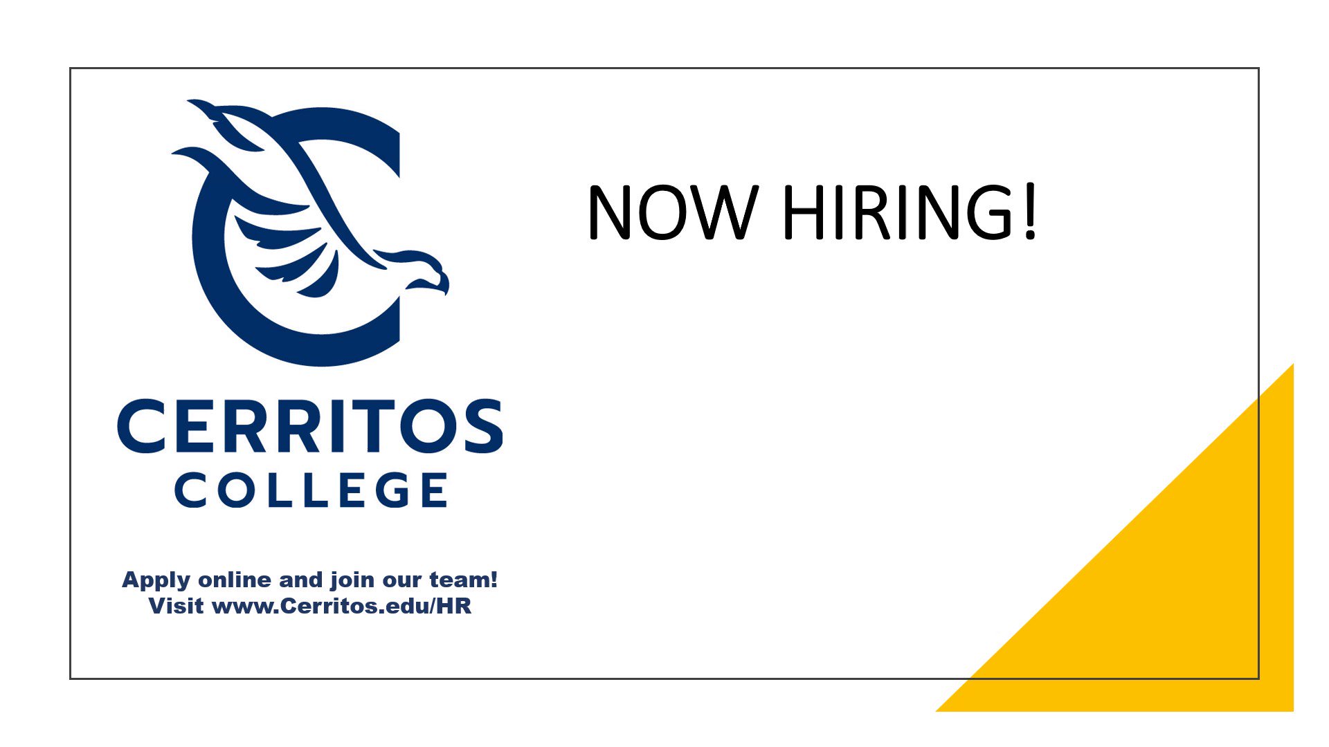 Cerritos College Human Resources (Cerritos_HR) / Twitter