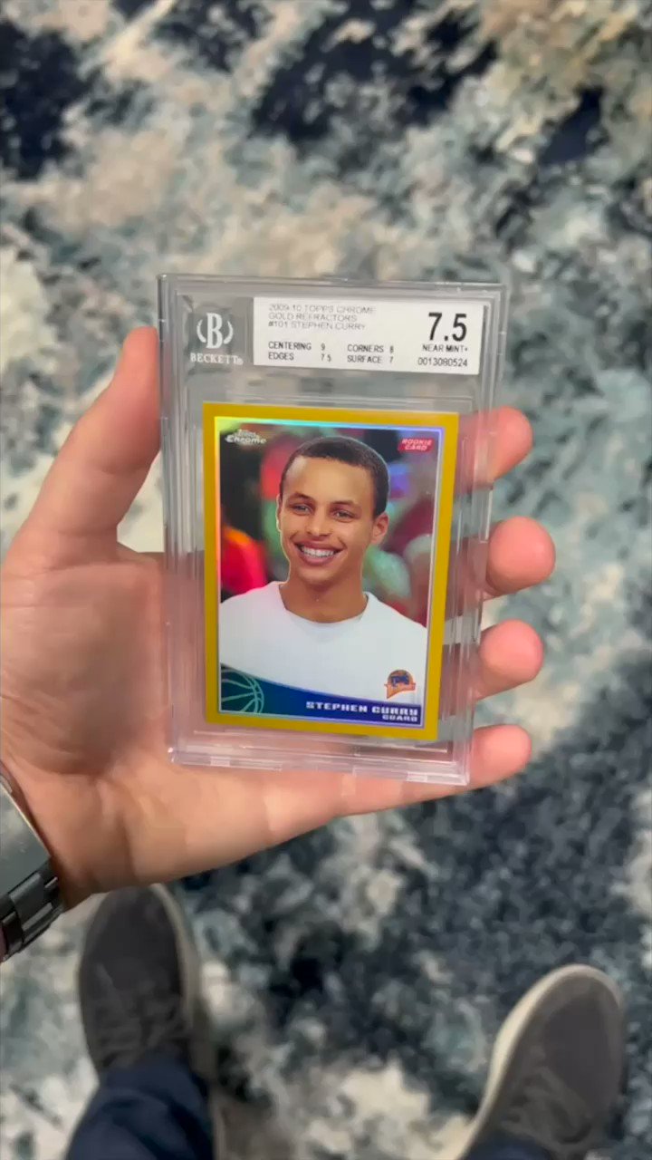 Goldin on Twitter "Steph Curry on a Topps Chrome Gold Refractor 🤩🤩🤩