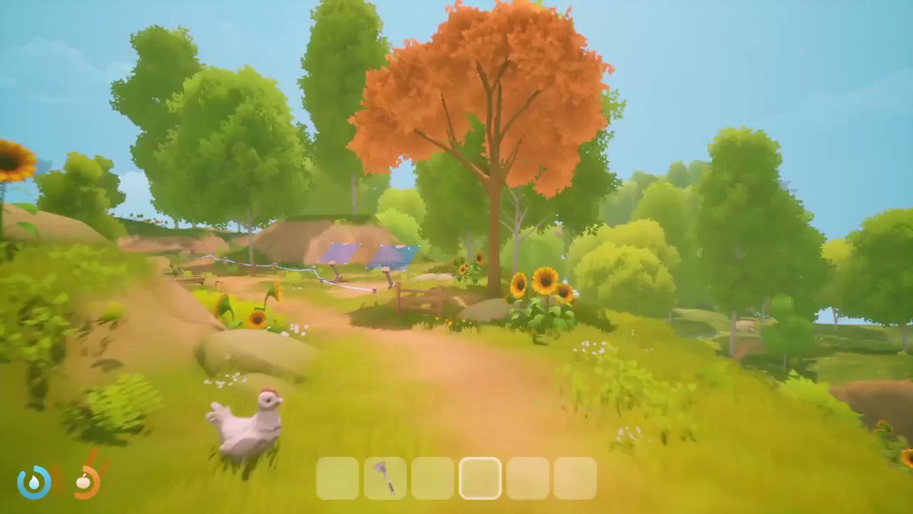 Solarpunk is a survival game in a technically advanced world of floati