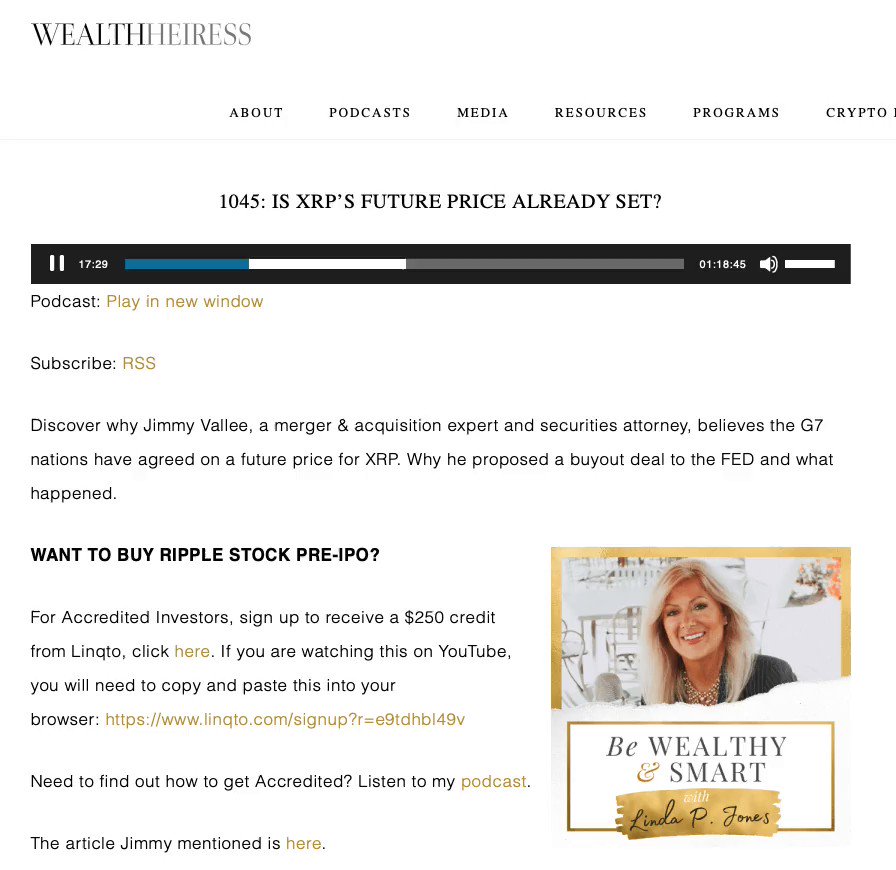 RT @digitalassetbuy: Gold And XRP Jimmy Vallee with @LindaPJones
https://t.co/4ktP62kWff https://t.co/yyBDsdmpje