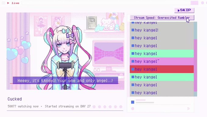 i really wanted to try a voice for kangel (needy streamer overload), so i dubbed one of her streams!