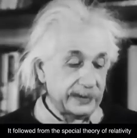 RT @UmarBzv: Have you ever heard Albert Einstein? He is explaining E=MC^2

https://t.co/KNwtzRpA4A