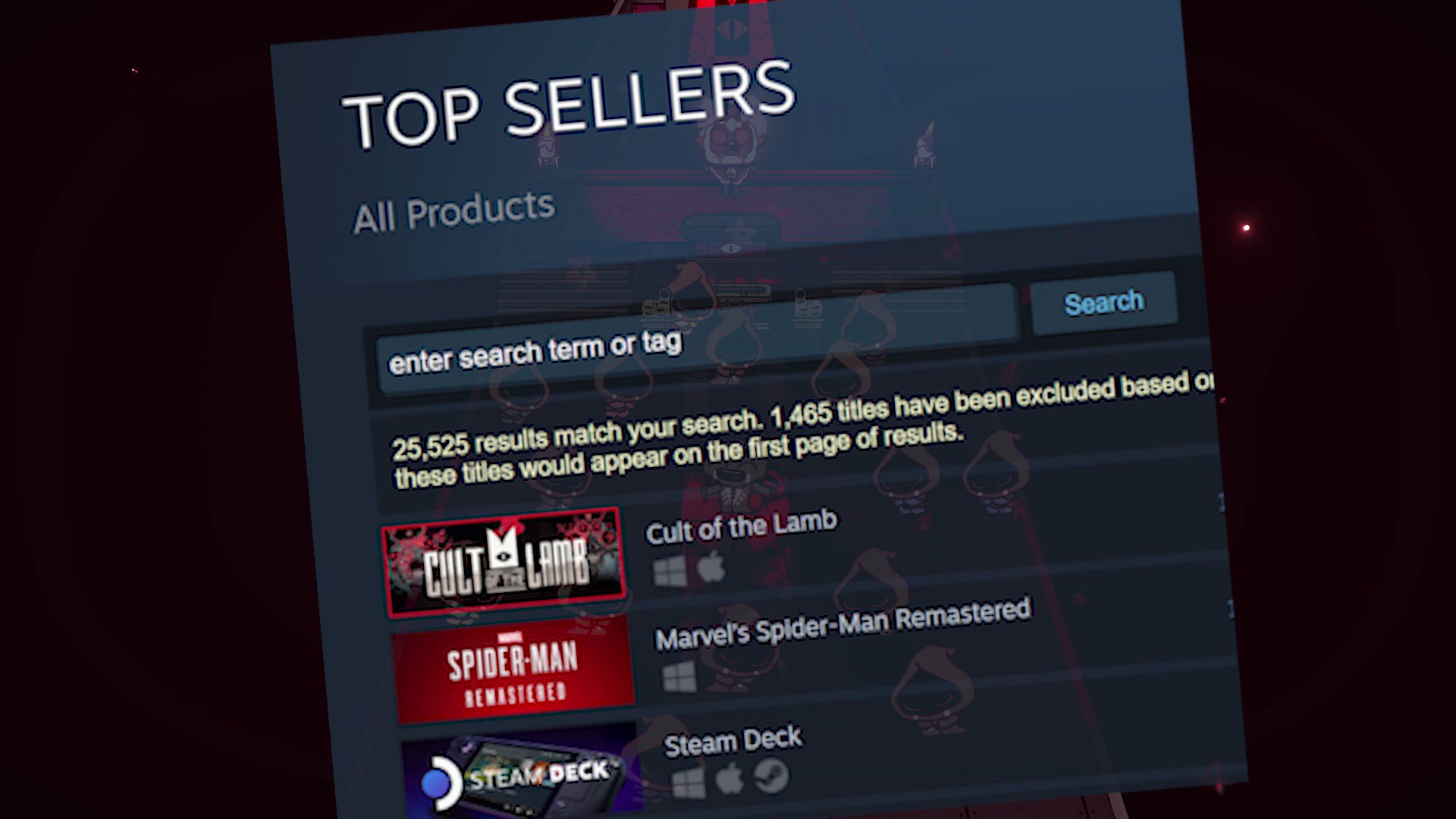 Cult of the Lamb passa Spider-Man nos mais vendidos do Steam e criadores postam brincadeira
