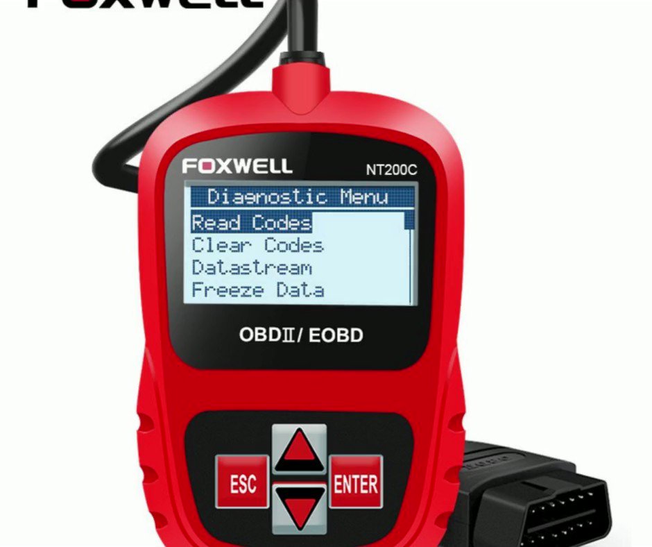 FOXWELL NT200 OBD II/EOBD Car Diagnostic Scan Tool Vehicle Engine Fault Code Reader OBD2 Scanner Automotive Tester 