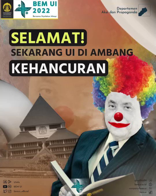 BEM UI on Twitter "SELAMAT! SEKARANG UI DI AMBANG KEHANCURAN"