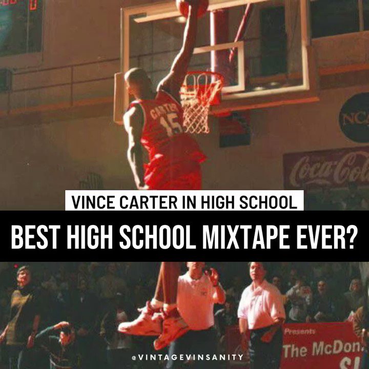 Vince Carter in high school. The man was born to dunk. Happy Birthday Vince     