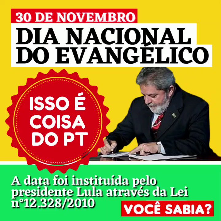 Em 2010, Lula criou Dia Nacional do Evangélico, celebrado em 30 de novembro  - Lula