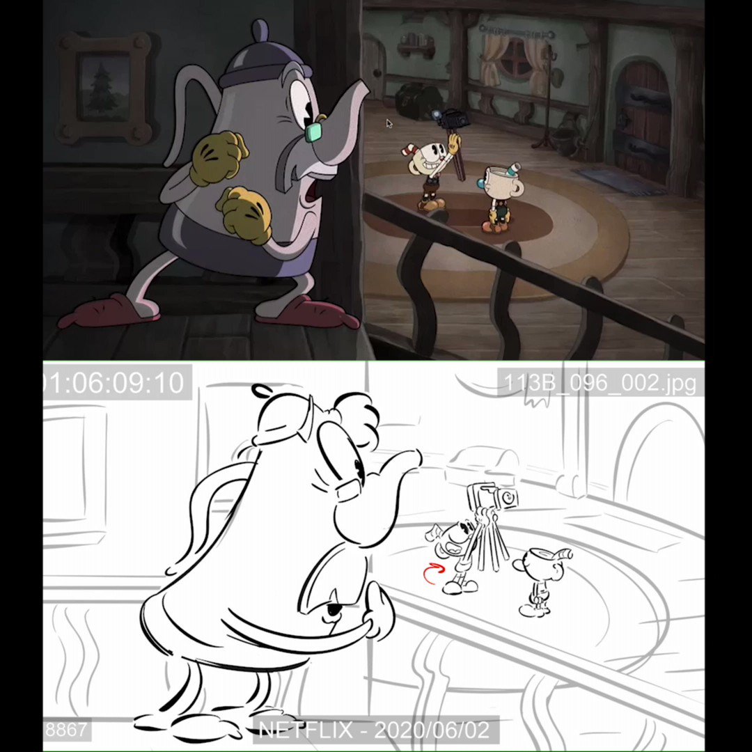 Dan Becker on X: More Cuphead Show episodes today! Here's some of my  storyboards from Cupstaged.  / X