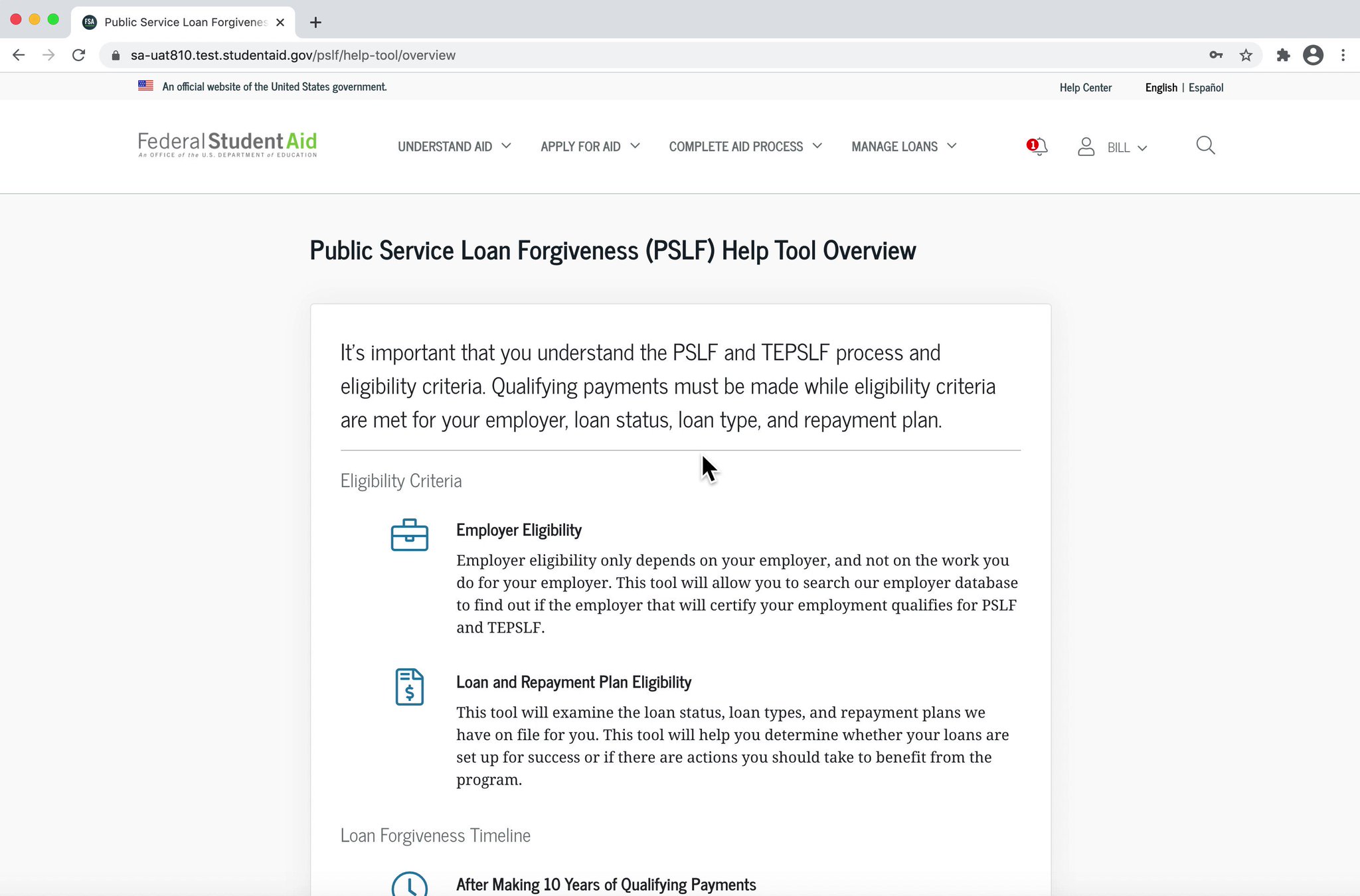 Federal Student Aid Once Logged In There Are 5 Sections To The Pslf Form 1 Employment History 2 Loan Tips 3 Application Details 4 Personal Information 5 Review Amp Save