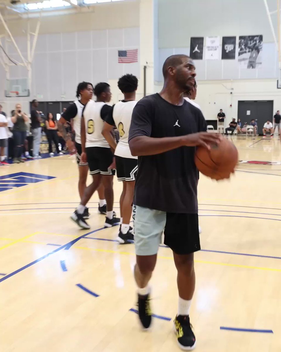Chris Paul & Devin Booker lead the pickup today at Chris Paul’s Elite