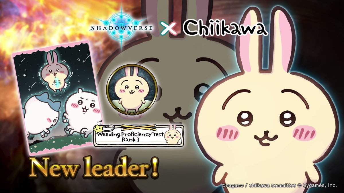 Shadowverse on Twitter: "Usagi from Chiikawa is coming to Shadowverse as a  tie-in leader! Check out the introduction video! https://t.co/gs7a0VecuN" /  Twitter