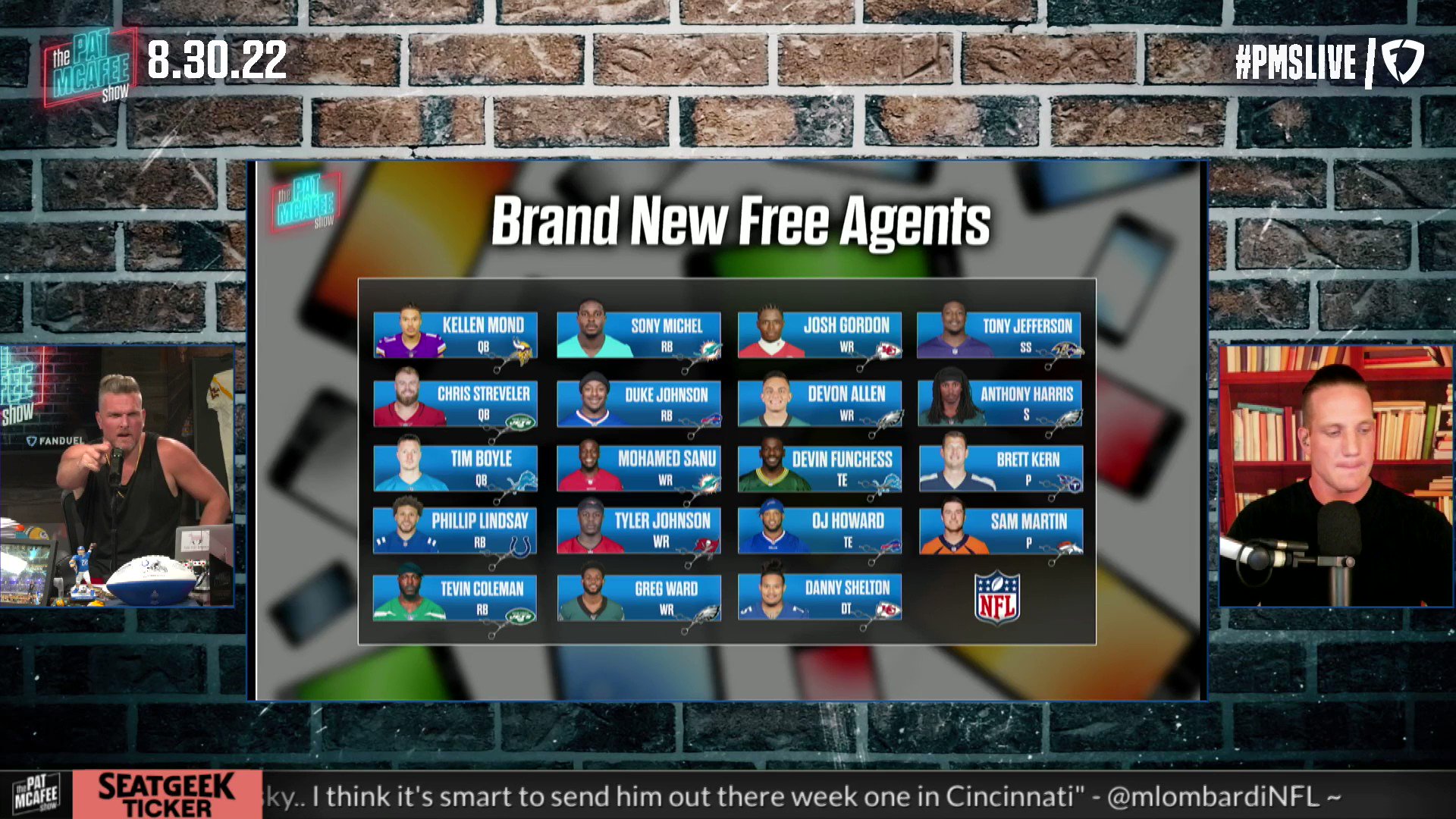 Pat McAfee on Twitter: "There is A LOT of new free agents AHT there # ...