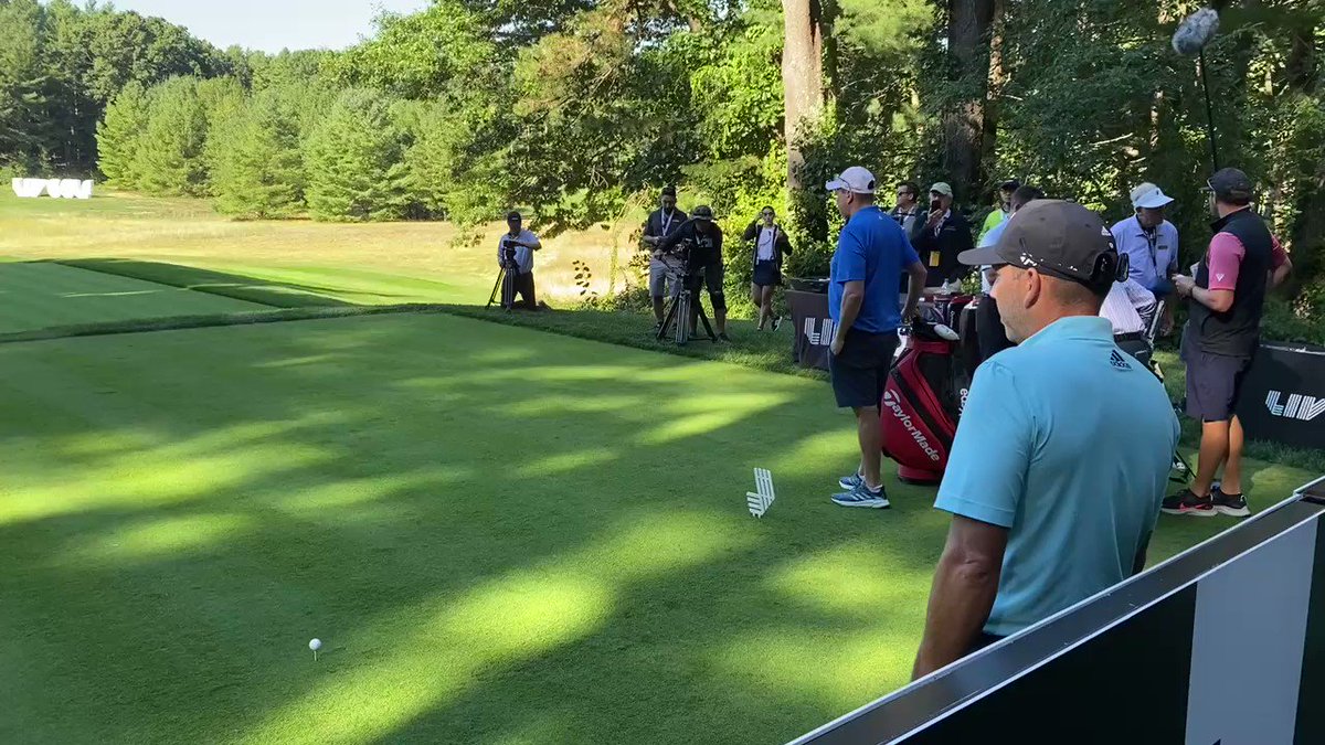 RT @NickGNews: Sergio Garcia teeing off at the start of the #LIVGolf Pro-Am in Bolton @wbz https://t.co/AbixpGuBEn