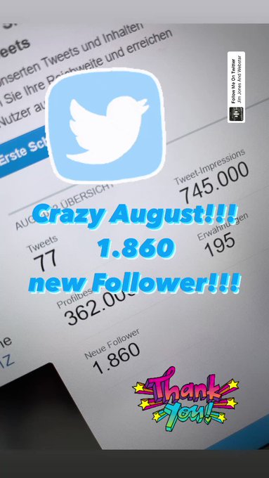 WOW ? thank you so much for following me ? it’s amazing to see that you like my content ??

#1860NewFollowersInAugust
