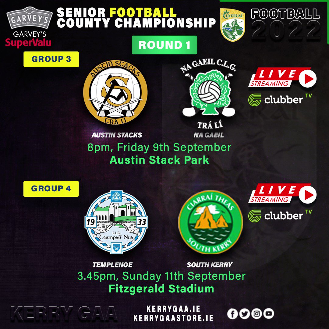 Kerry GAA on Twitter "LIVE STREAMING 2️⃣ Garvey's SuperValu County