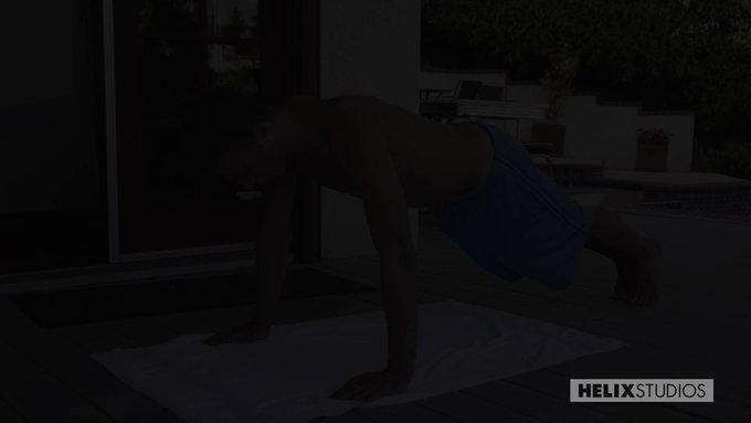 Sweet young Liam Riley loves the look of his man's bulging muscles and can't keep his hands off the tan