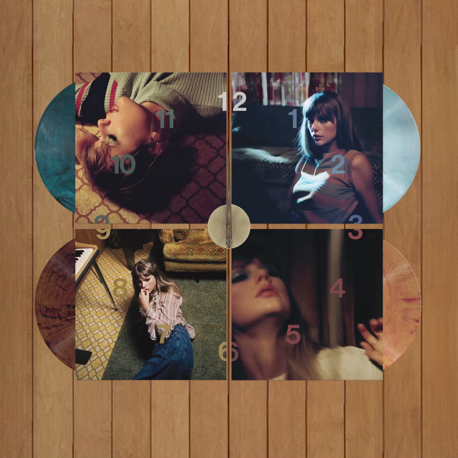 Taylor Swift Midnights 4 VINYL Set Signed Picture - www.grupochips.com