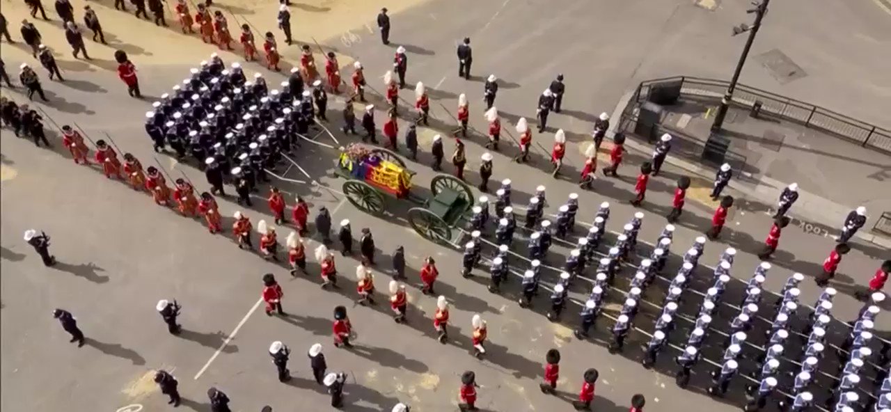 Royal Central on Twitter "The Funeral Procession heads down Whitehall
