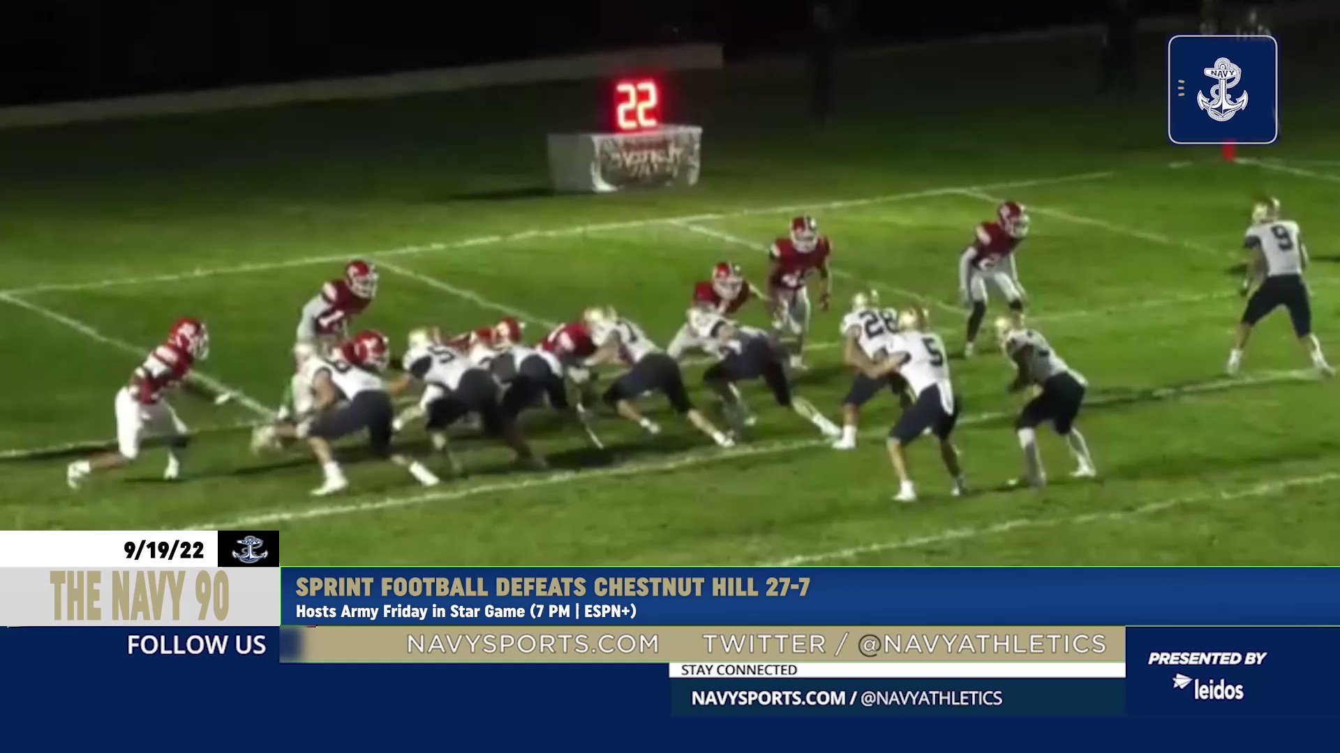 Navy Sprint Football (NavySprintFB) / Twitter