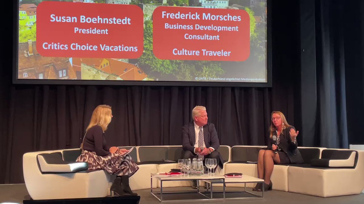 Susan Boehnstedt calls on the #usab2022 🇩🇪🇺🇸 participants: The more information you give us, the more we can send our clients to Germany. 
Prospects are definitely good: 2022 will be a very strong year, say both Susan Boehnstedt @CCVVacations and Frederick Morsches @ctravelerllc. https://t.co/P232GlinYZ
