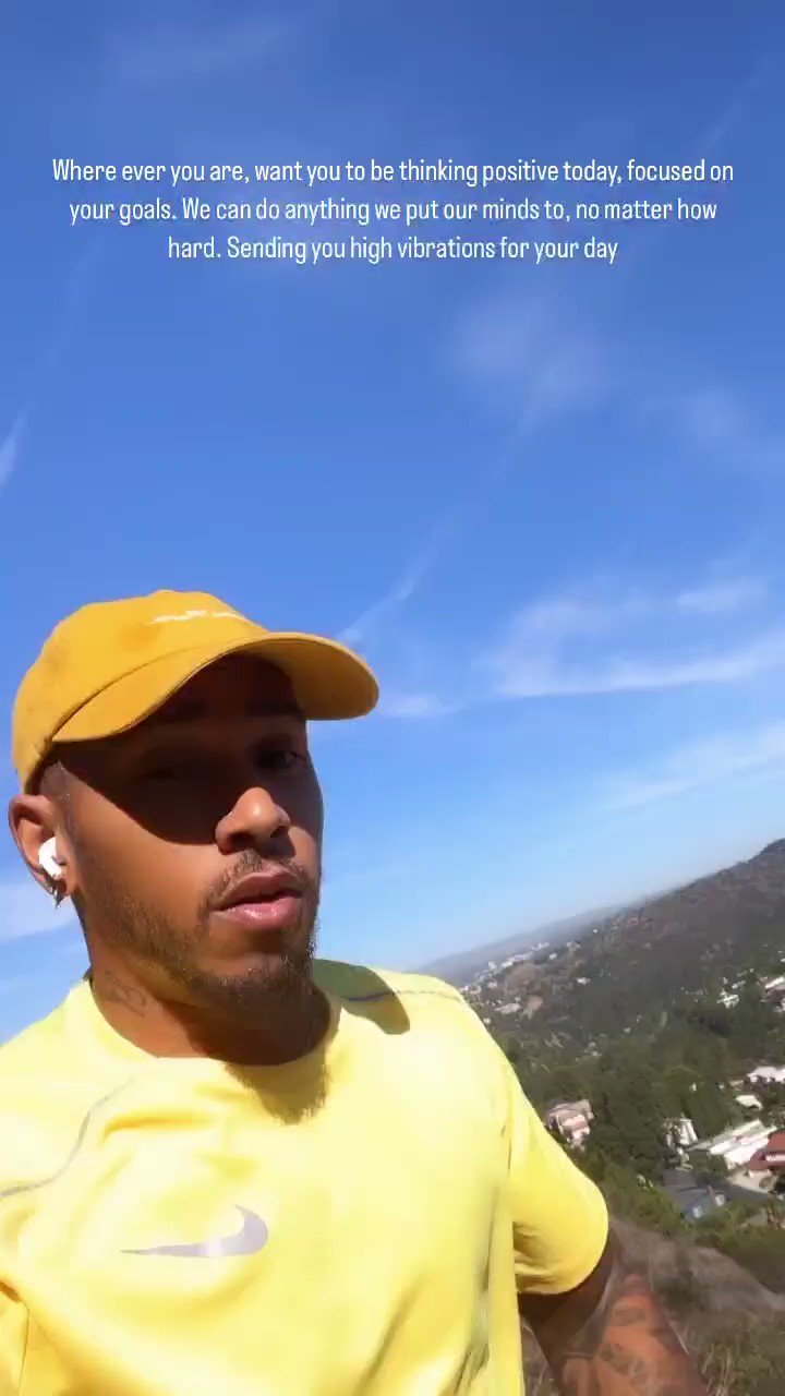 Sir Lewis Hamilton Updates on Twitter: "📲 Lewis via IG Story 🏃🏾‍♂️💛