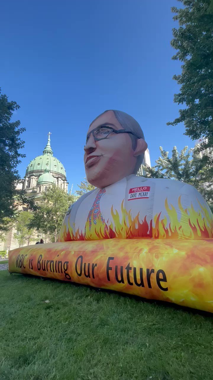 Savanna on twitter effigy of rbc ceo david mckay at the protest