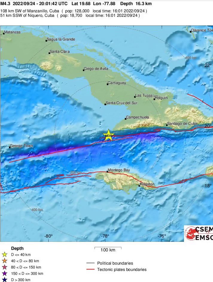 Earthquake today emsc