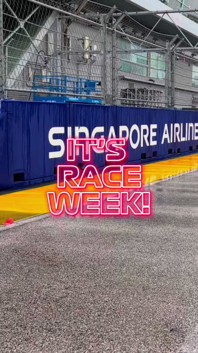 Race week… that’s the tweet! #F1 #SingaporeGP #F1NightRace 