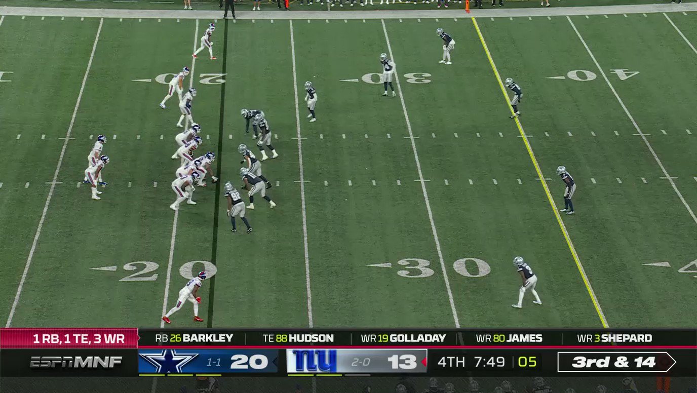 Pro Football Culture on Twitter "Kenny Golladay drops it on third down, and the Giants will