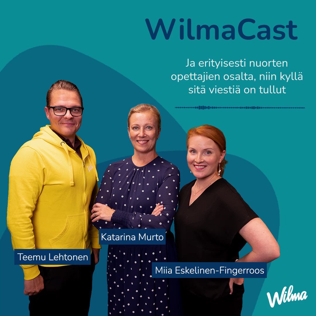 Kuuntele uusin WilmaCast!🎧 https://t.co/amc2xu31ZL

WilmaCast on podcast, jossa pureudumme koulumaailman ilmiöihin.

Jaksossa keskustelemme opettajan työn merkityksestä, vieraana on mukana opetusalan ammattijärjestö OAJ:n puheenjohtaja @KatarinaMurto 

#podcast #wilma https://t.co/Ur82cHgBBd
