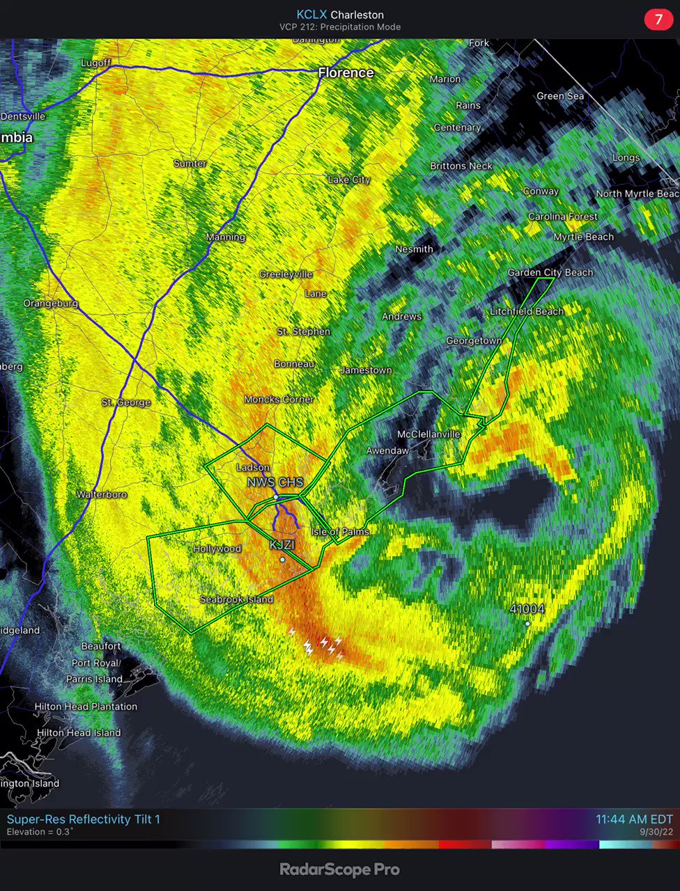 NWS Charleston, SC on Twitter "12 pm Radar update very heavy rain