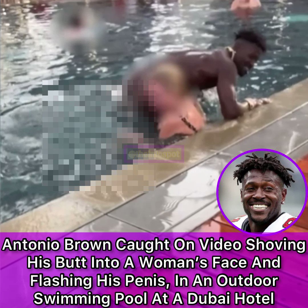 The Info Spot on X: Antonio Brown Caught On Video Shoving His