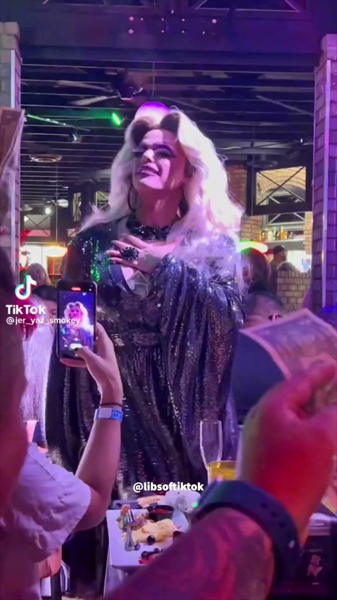 Read more about the article At a recent “all ages” drag show in a bar, the drag queen purchased dresses for