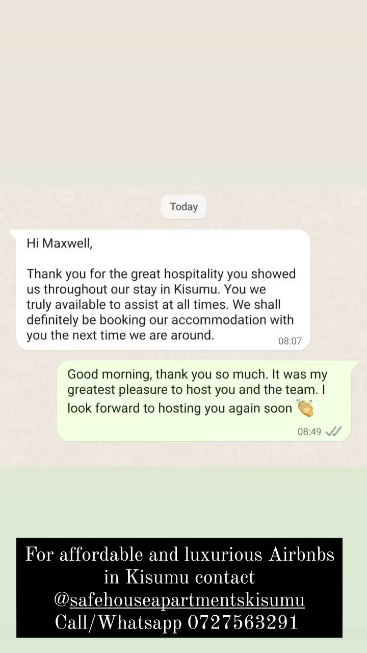 Safe House ApartmentsKisumu (SafeHouseKisumu) / Twitter