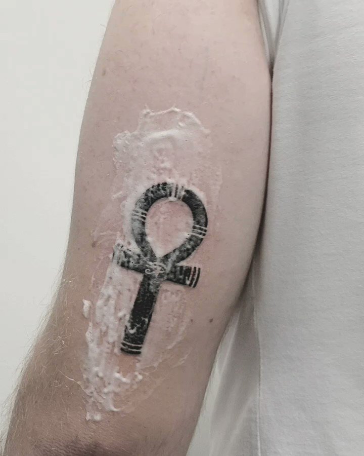 Cool Ankh Tattoo On Wrist