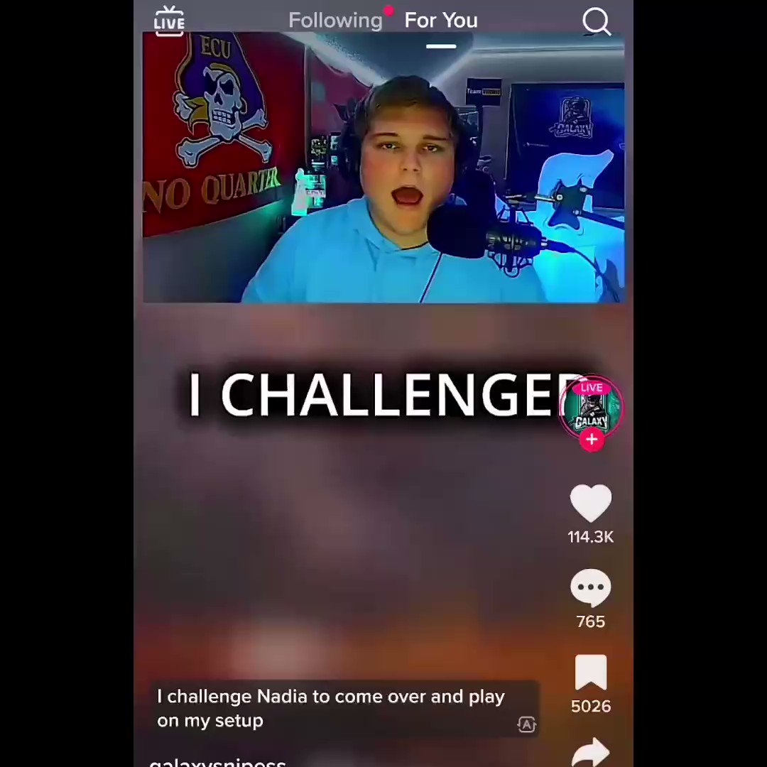 Esports on Twitter "BREAKING This TikToker has the real TheNadiaAmine live at his set up