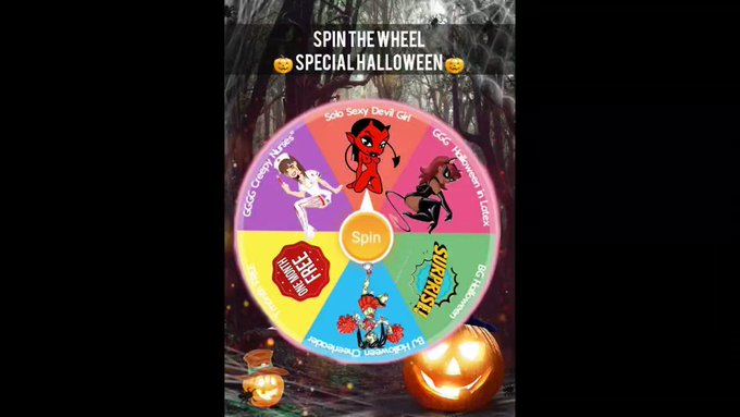 SPIN THE WHEEL SPECIAL HALLOWEEN:
https://t.co/SpsWbsqg9v
https://t.co/lNCCoUiYCW
https://t.co/Qs0YUJ535d