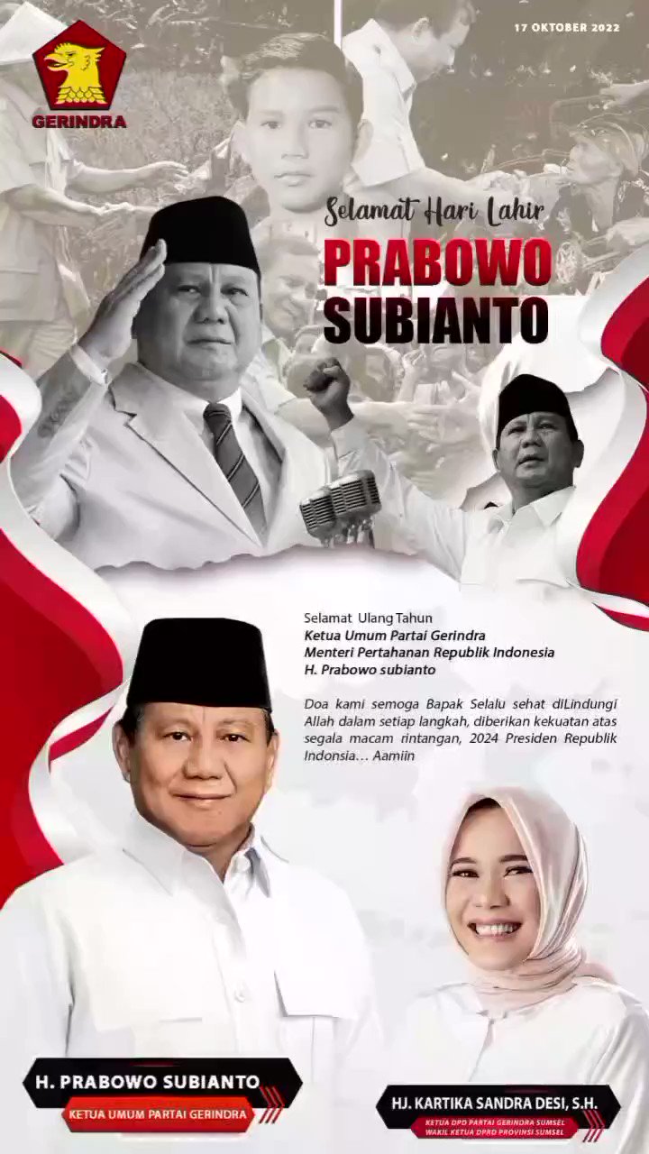 Happy birthday pak Prabowo Subianto 