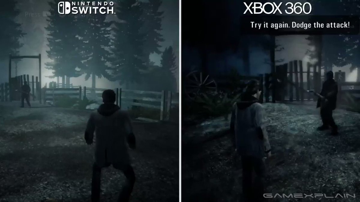 Alan Wake Remastered 'Switch Vs. Xbox 360 Vs. PS5' graphics comparison