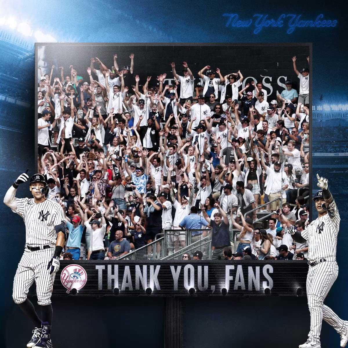 New York Yankees on X: Thank you for supporting us all season