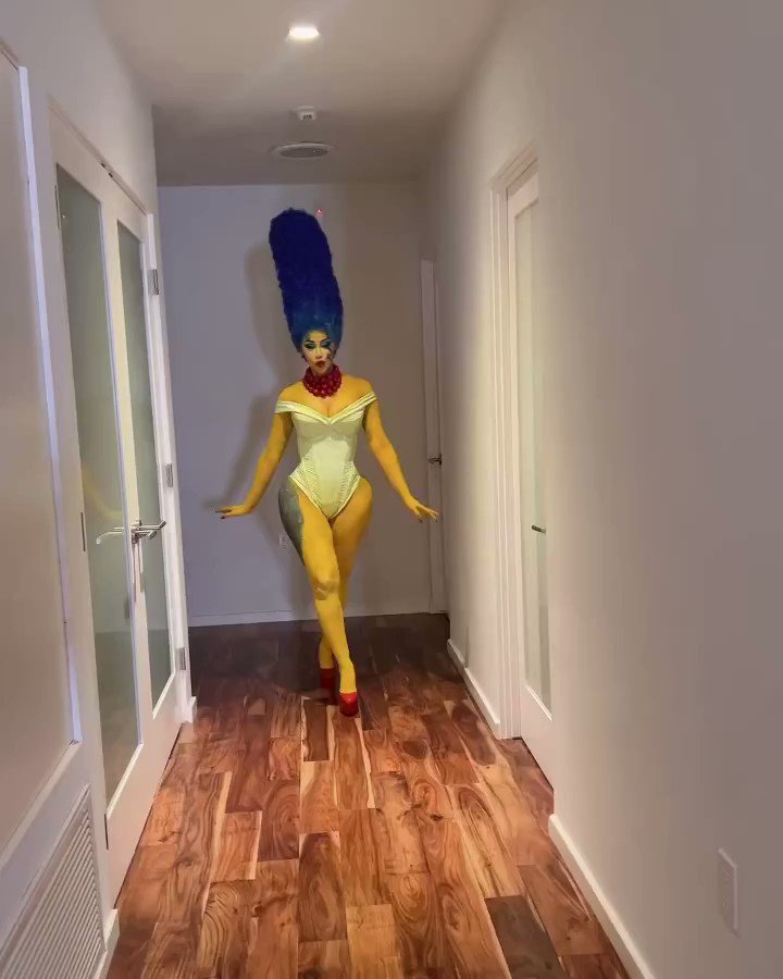 Pop Crave on Twitter: "Cardi B in her Marge Simpson Halloween costume.  https://t.co/n2HSkTlX4M" / Twitter