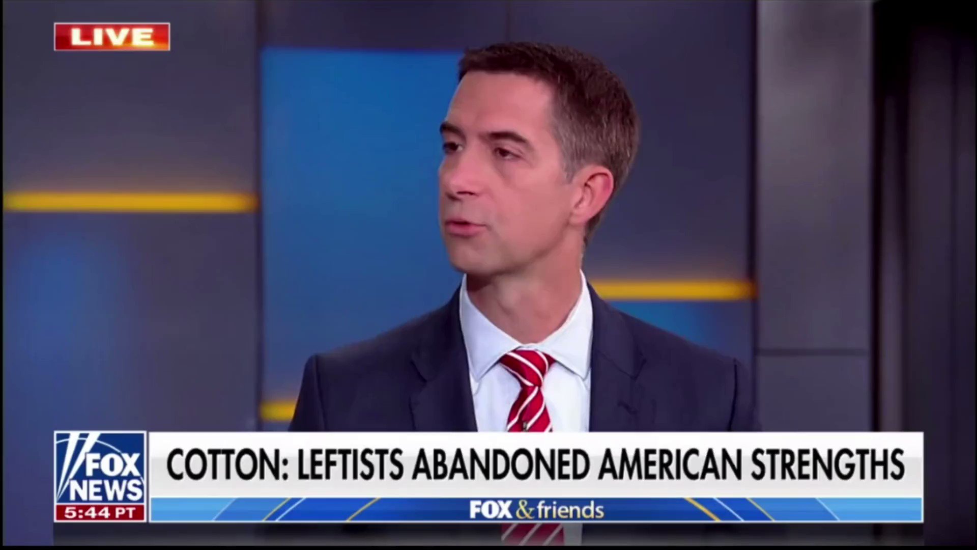 Tom Cotton on Twitter "Great to be on foxandfriends to talk about how