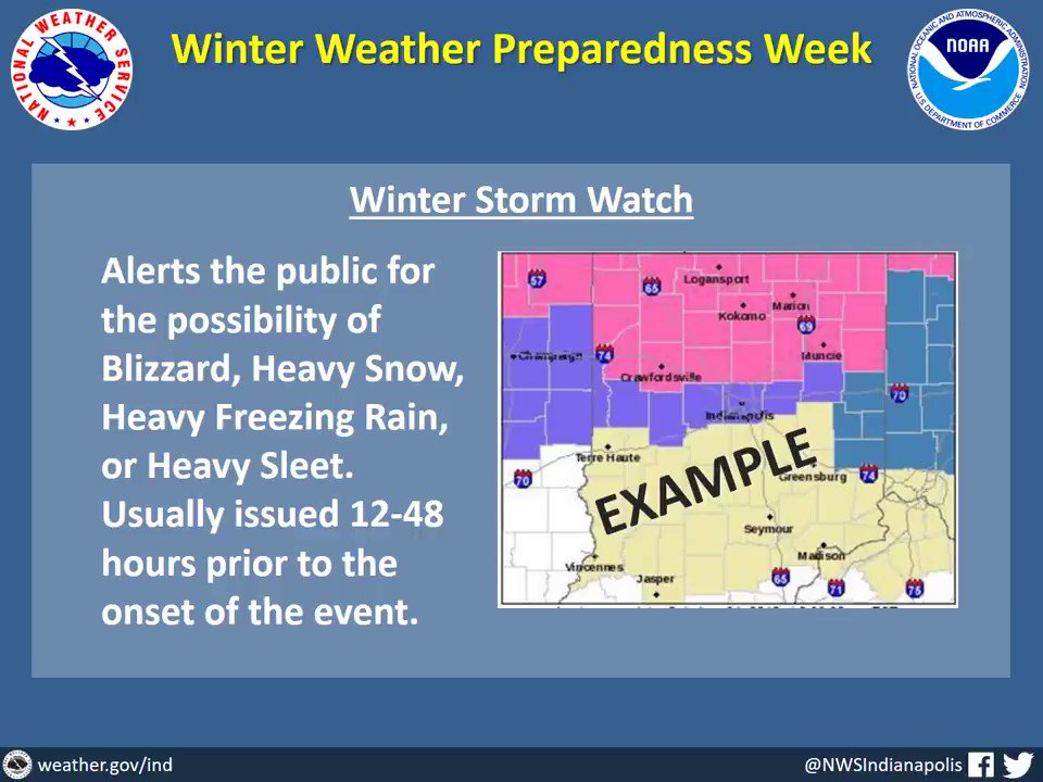 NWS Indianapolis on Twitter "A Winter Storm Watch is the first alert