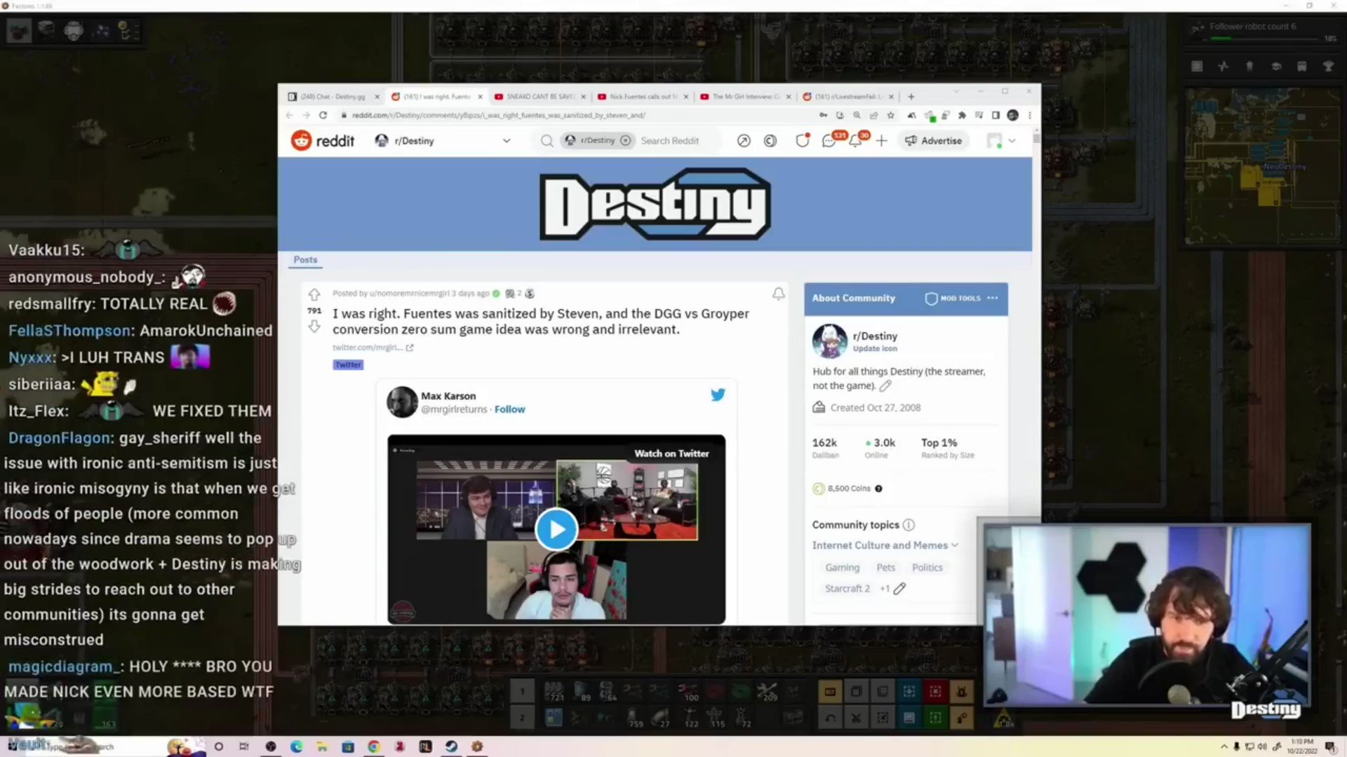 SSRI_Kozer on Twitter "Here Destiny is talking about how he planned on