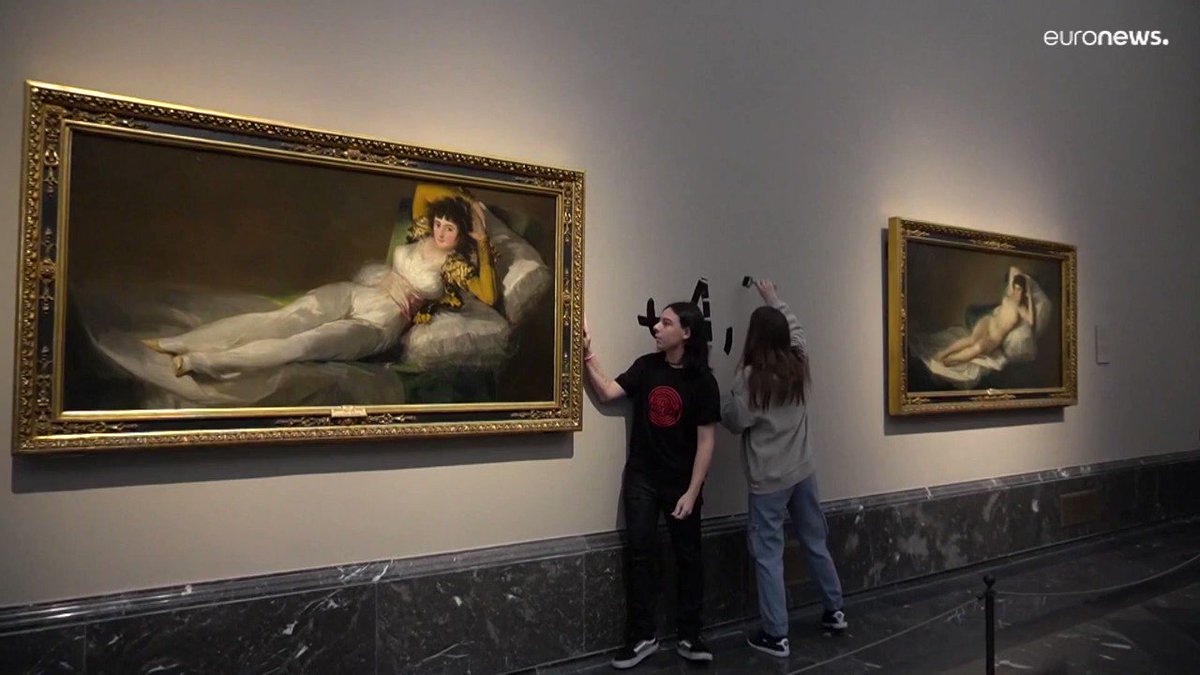RT @backtolife_2023: Climate activists glue themselves to famous Francisco Goya paintings
Source: euronews (Youtube) https://t.co/WQhzCuM5R5