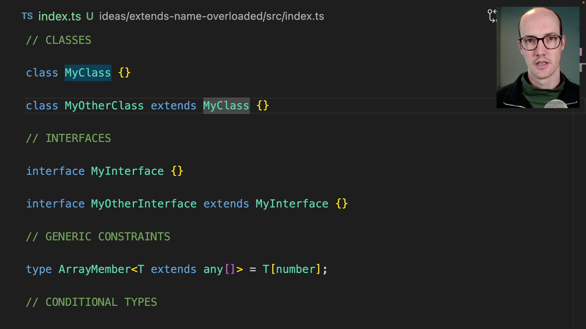 Typescript: The extends keyword